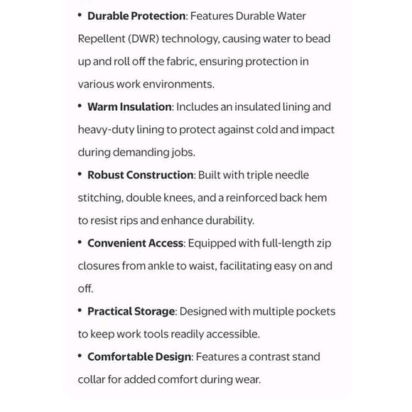 NWT Dickies Men's Duck Insulated Coveralls Workwear 3XL XXXL BLACK Water Repel - Picture 4 of 5